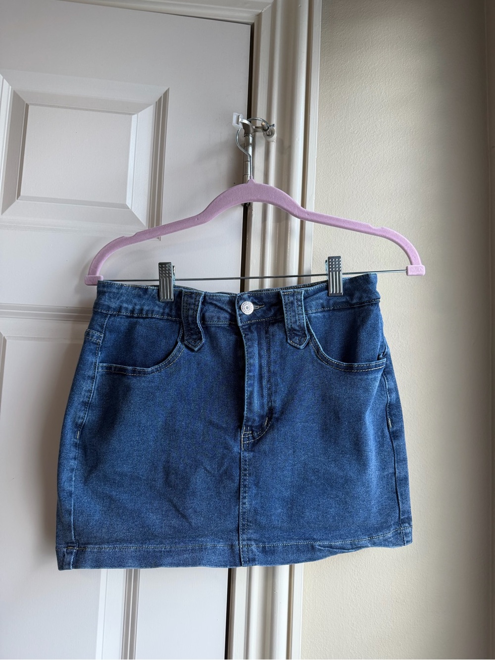 Classic Blue Denim Mini Skirt